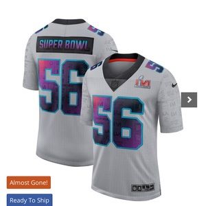 NWT Nike NFL Super Bowl LVI 56 Stitched Football Jersey Mens Size Large